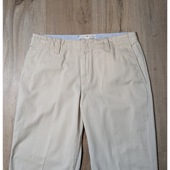 Tommy Hilfiger Size 8 Chino Khaki Pants Cotton Straight Leg Beige Casual Chic - Picture 4 of 10